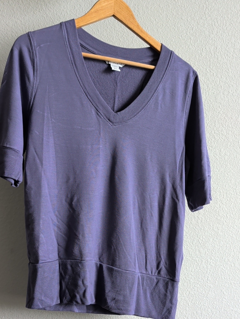 Athleta V‑Neck Short Sleeve Tee - Purple